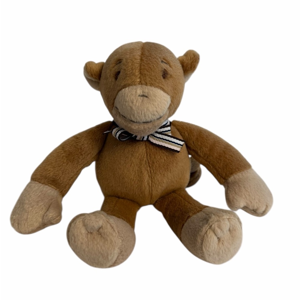 Baby GAP Tan & Cream Plush Chattering Monkey